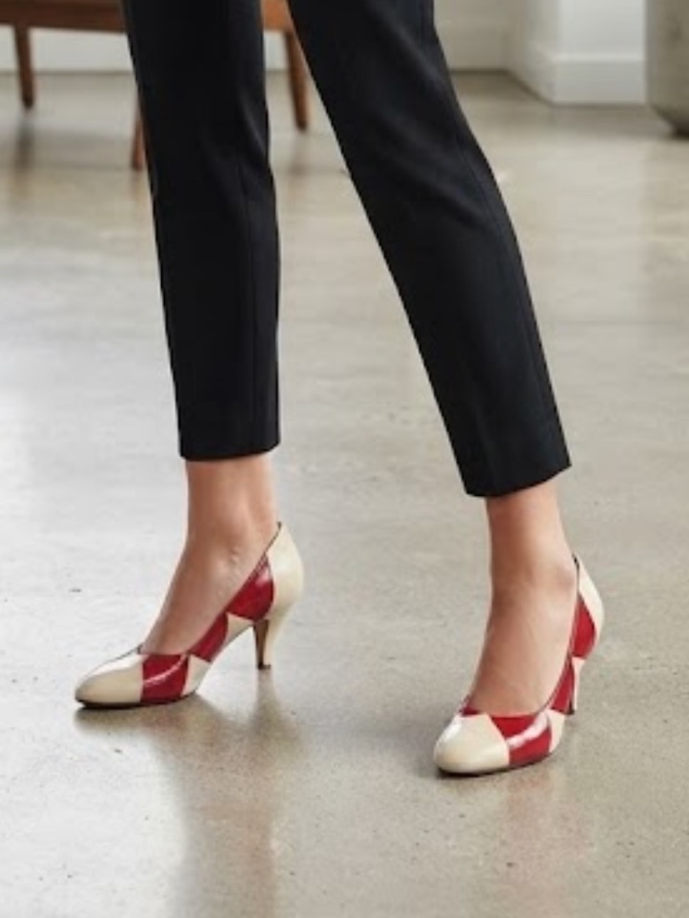 NWOT Marmalade Saks Fifth Avenue red cream leather heels made in Italy